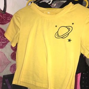 Yellow crop top